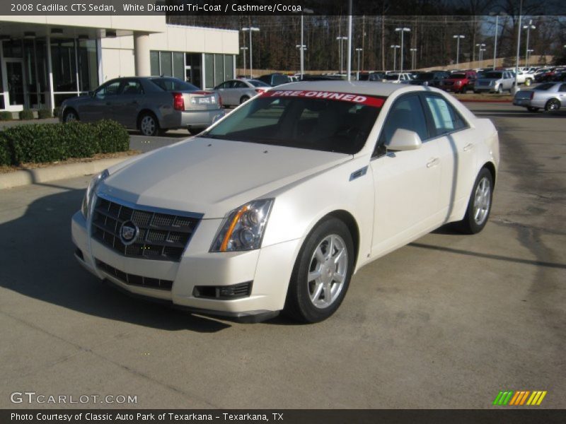 White Diamond Tri-Coat / Cashmere/Cocoa 2008 Cadillac CTS Sedan