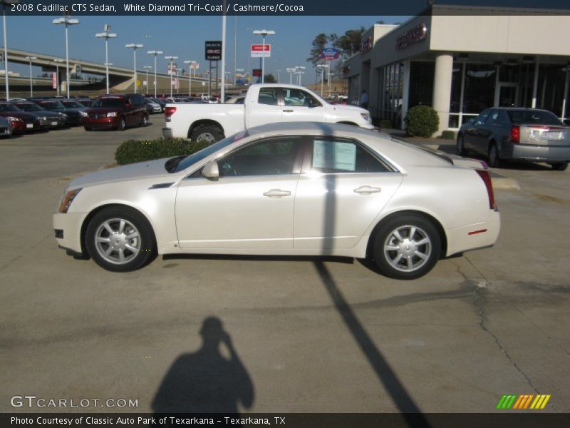 White Diamond Tri-Coat / Cashmere/Cocoa 2008 Cadillac CTS Sedan
