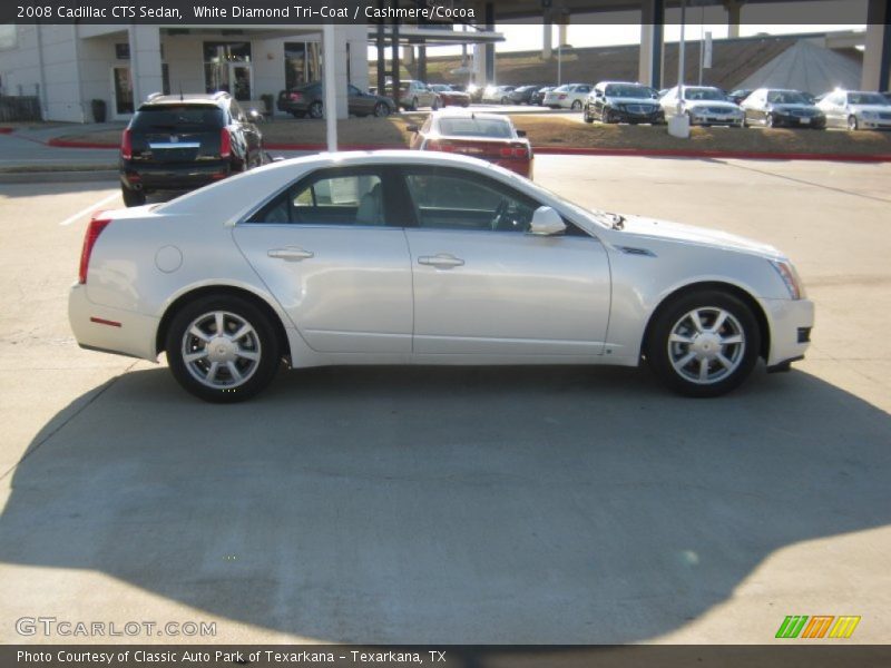 White Diamond Tri-Coat / Cashmere/Cocoa 2008 Cadillac CTS Sedan