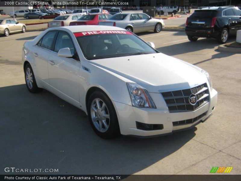 White Diamond Tri-Coat / Cashmere/Cocoa 2008 Cadillac CTS Sedan
