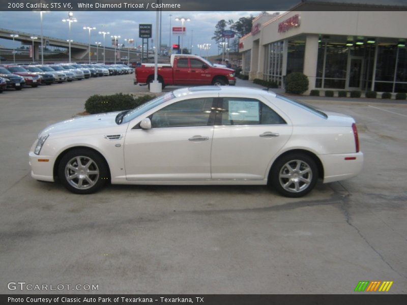 White Diamond Tricoat / Cashmere 2008 Cadillac STS V6
