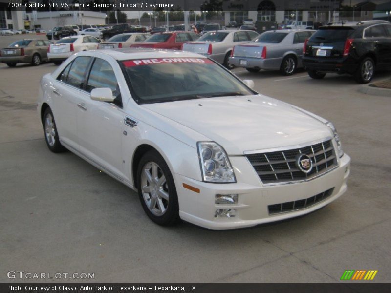 White Diamond Tricoat / Cashmere 2008 Cadillac STS V6