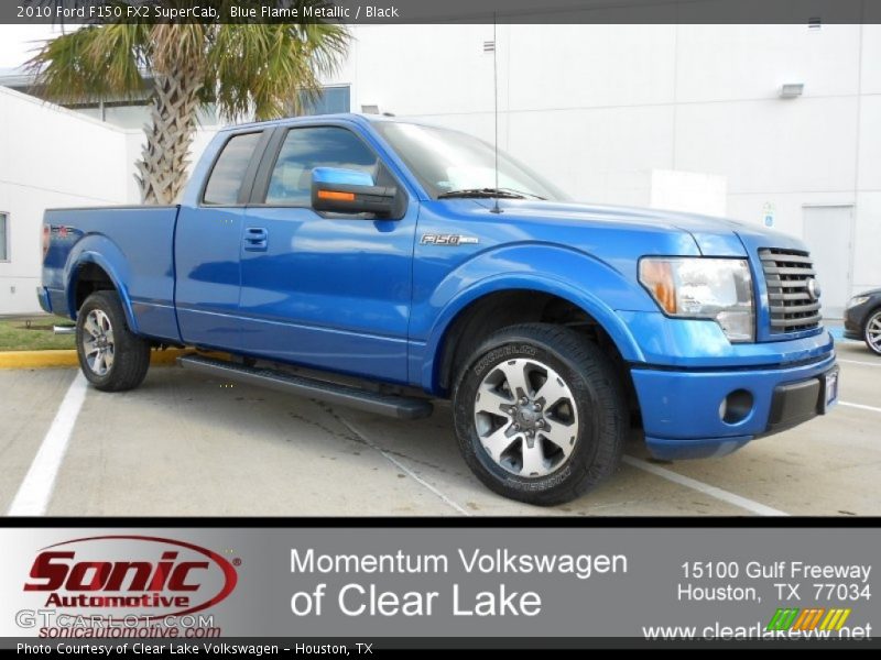 Blue Flame Metallic / Black 2010 Ford F150 FX2 SuperCab