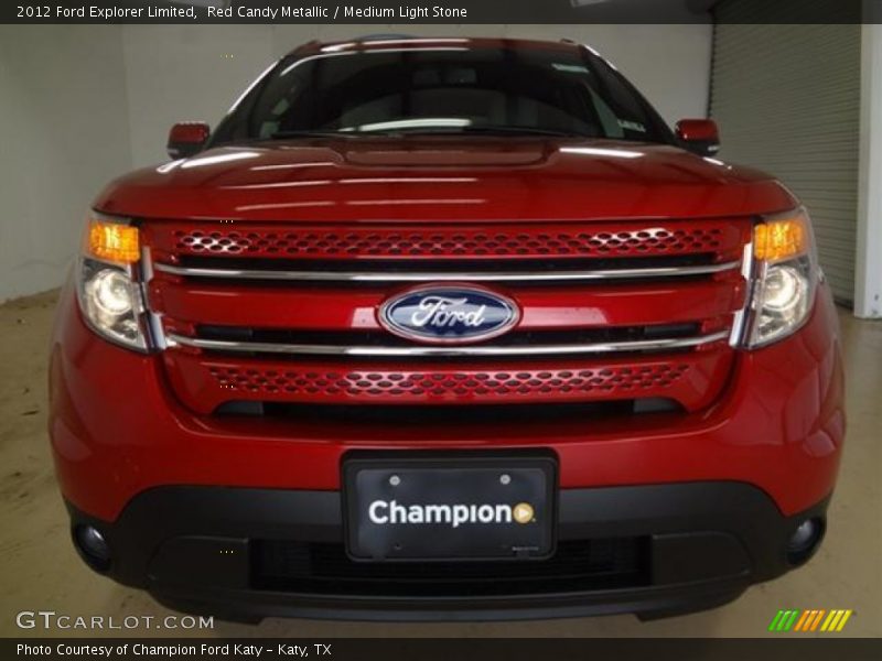 Red Candy Metallic / Medium Light Stone 2012 Ford Explorer Limited