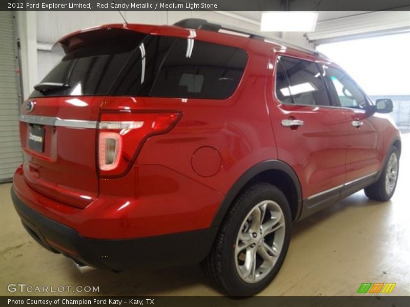 Red Candy Metallic / Medium Light Stone 2012 Ford Explorer Limited