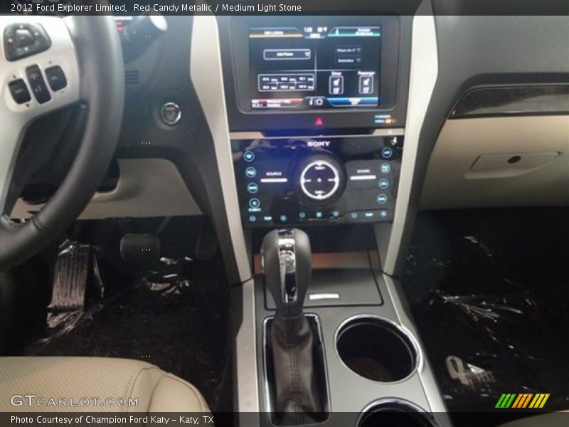 Red Candy Metallic / Medium Light Stone 2012 Ford Explorer Limited