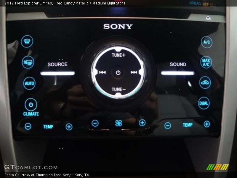 Red Candy Metallic / Medium Light Stone 2012 Ford Explorer Limited