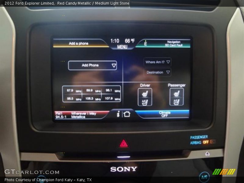 Red Candy Metallic / Medium Light Stone 2012 Ford Explorer Limited