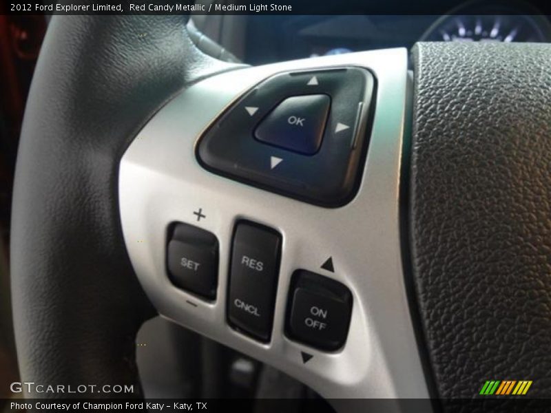 Red Candy Metallic / Medium Light Stone 2012 Ford Explorer Limited