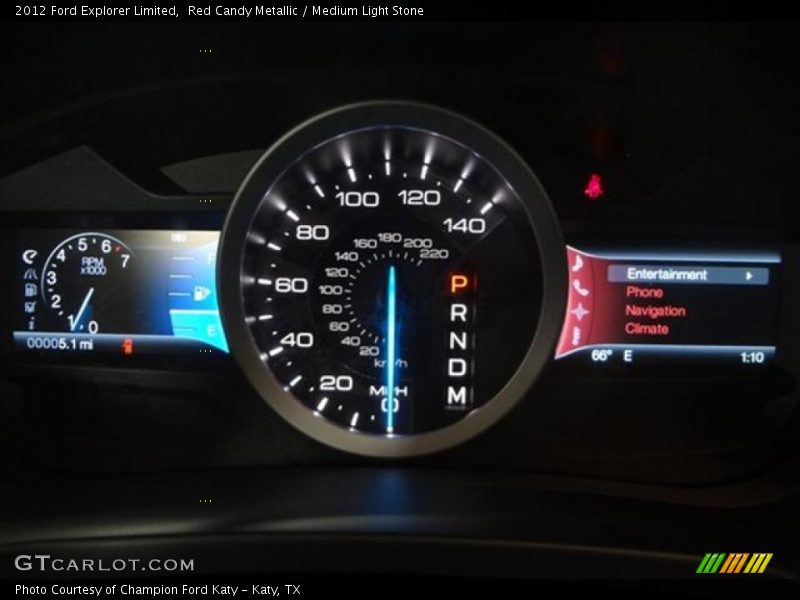 Red Candy Metallic / Medium Light Stone 2012 Ford Explorer Limited