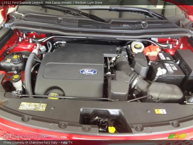 Red Candy Metallic / Medium Light Stone 2012 Ford Explorer Limited