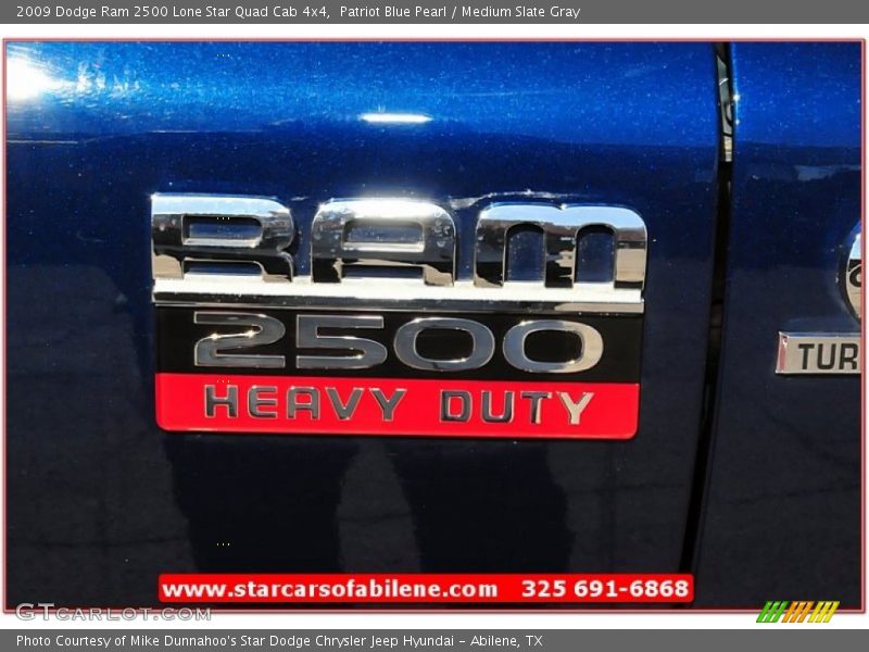 Patriot Blue Pearl / Medium Slate Gray 2009 Dodge Ram 2500 Lone Star Quad Cab 4x4