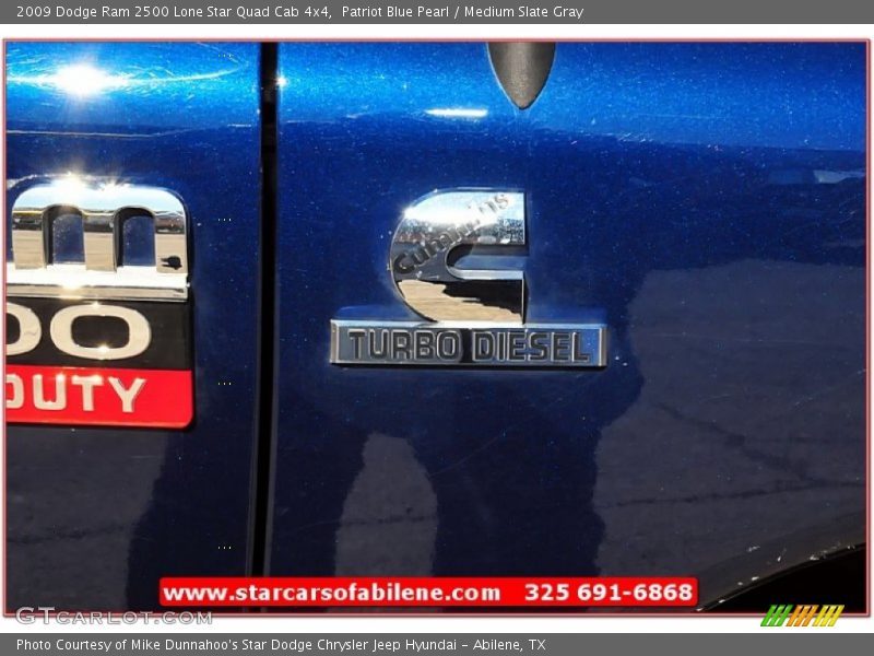 Patriot Blue Pearl / Medium Slate Gray 2009 Dodge Ram 2500 Lone Star Quad Cab 4x4