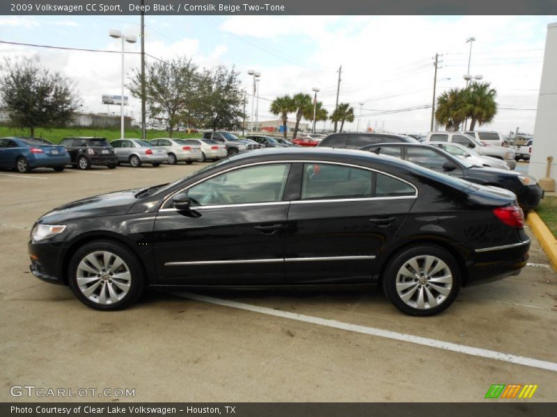 Deep Black / Cornsilk Beige Two-Tone 2009 Volkswagen CC Sport