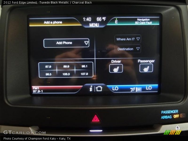 Tuxedo Black Metallic / Charcoal Black 2012 Ford Edge Limited