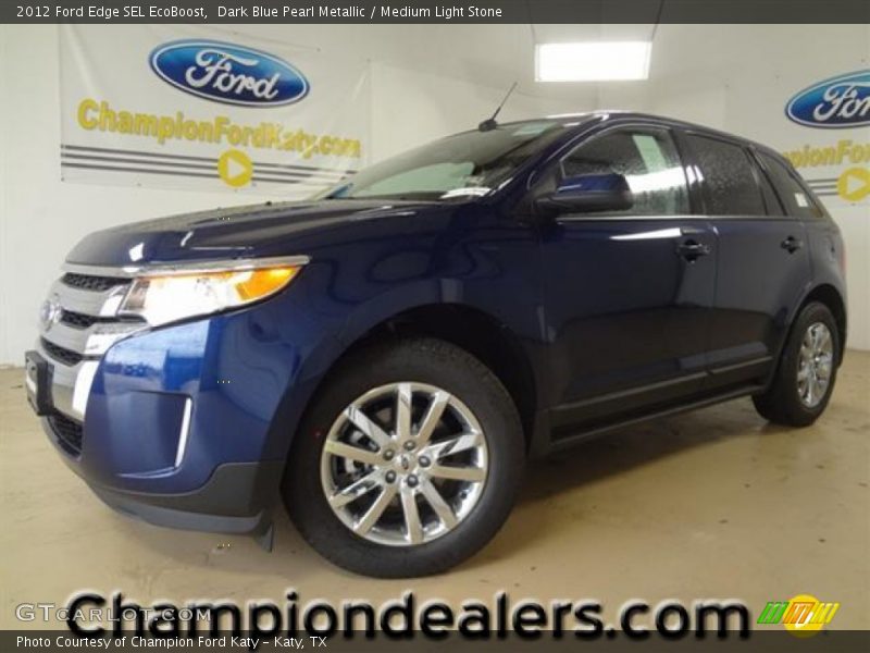 Dark Blue Pearl Metallic / Medium Light Stone 2012 Ford Edge SEL EcoBoost