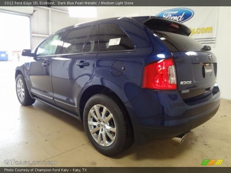 Dark Blue Pearl Metallic / Medium Light Stone 2012 Ford Edge SEL EcoBoost