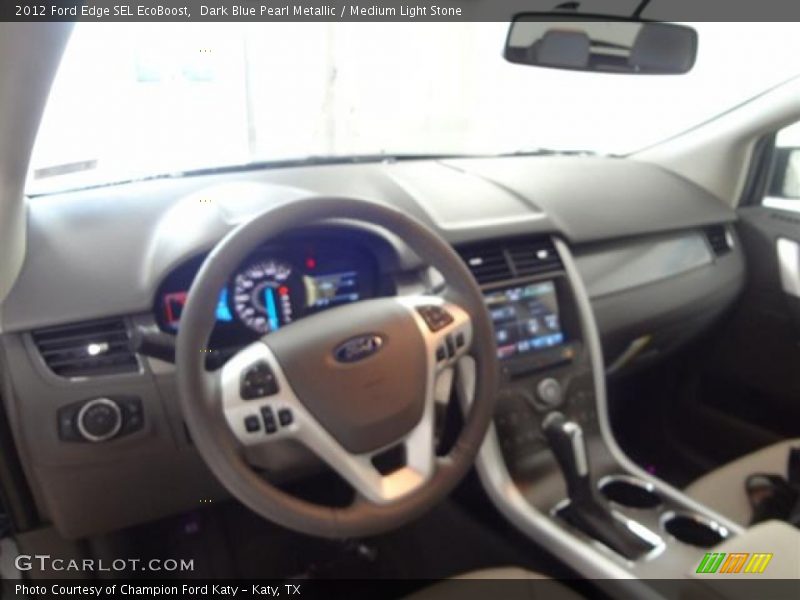 Dark Blue Pearl Metallic / Medium Light Stone 2012 Ford Edge SEL EcoBoost
