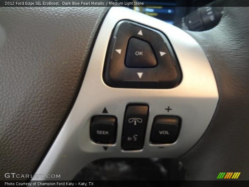 Dark Blue Pearl Metallic / Medium Light Stone 2012 Ford Edge SEL EcoBoost