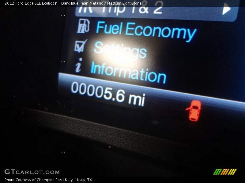 Dark Blue Pearl Metallic / Medium Light Stone 2012 Ford Edge SEL EcoBoost