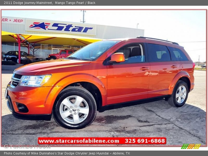 Mango Tango Pearl / Black 2011 Dodge Journey Mainstreet