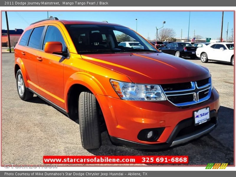 Mango Tango Pearl / Black 2011 Dodge Journey Mainstreet