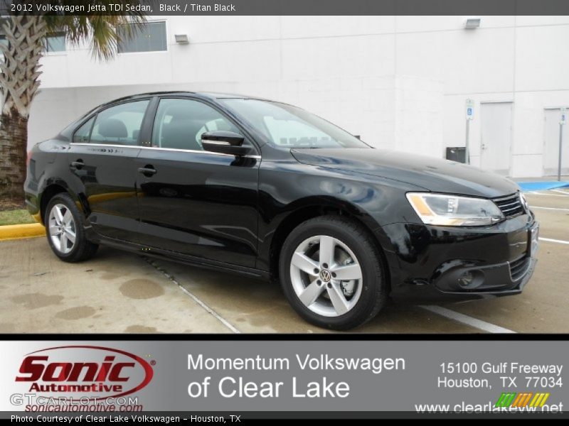 Black / Titan Black 2012 Volkswagen Jetta TDI Sedan