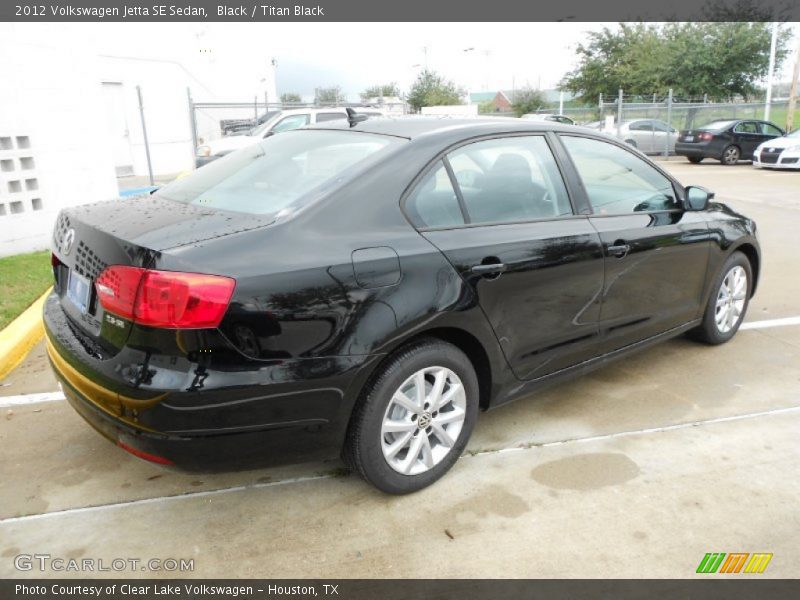 Black / Titan Black 2012 Volkswagen Jetta SE Sedan