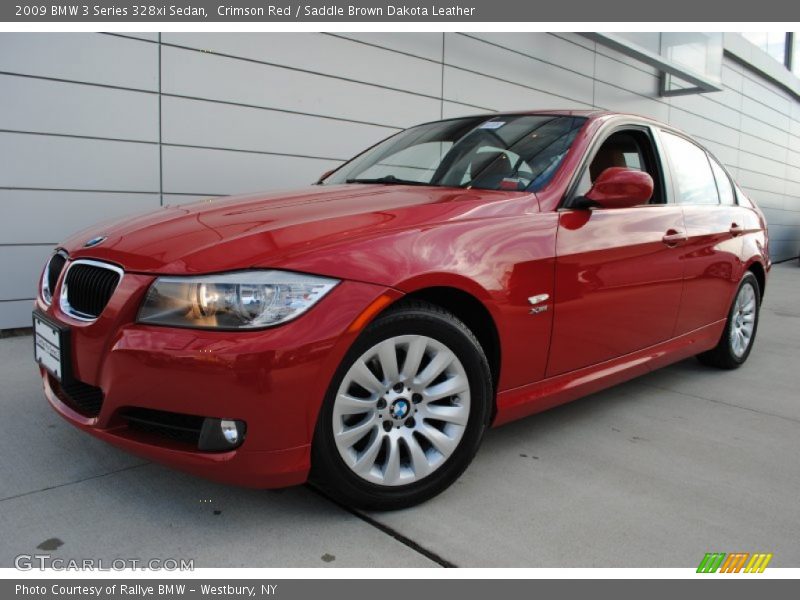Crimson Red / Saddle Brown Dakota Leather 2009 BMW 3 Series 328xi Sedan