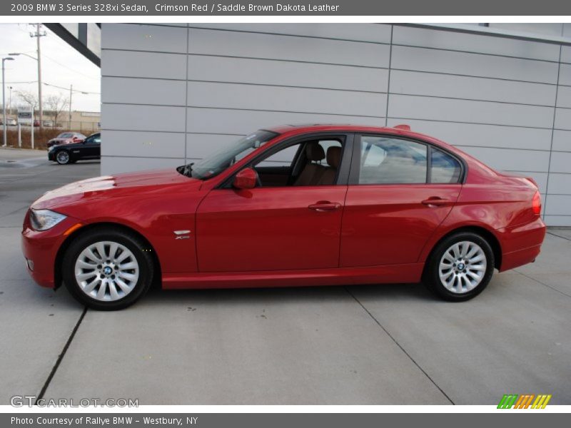 Crimson Red / Saddle Brown Dakota Leather 2009 BMW 3 Series 328xi Sedan