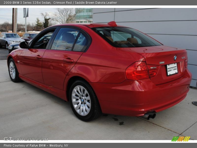 Crimson Red / Saddle Brown Dakota Leather 2009 BMW 3 Series 328xi Sedan