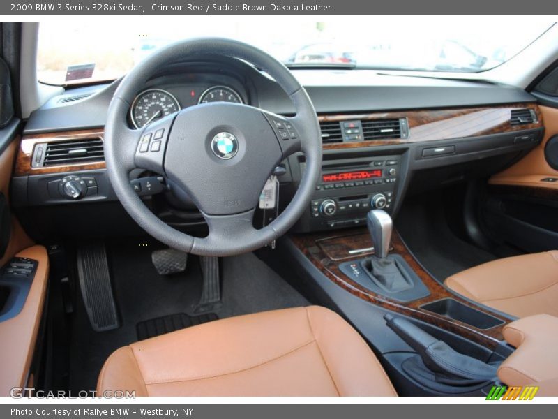 Crimson Red / Saddle Brown Dakota Leather 2009 BMW 3 Series 328xi Sedan