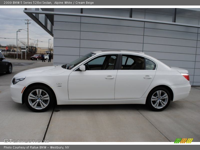 Alpine White / Cream Beige 2009 BMW 5 Series 528xi Sedan