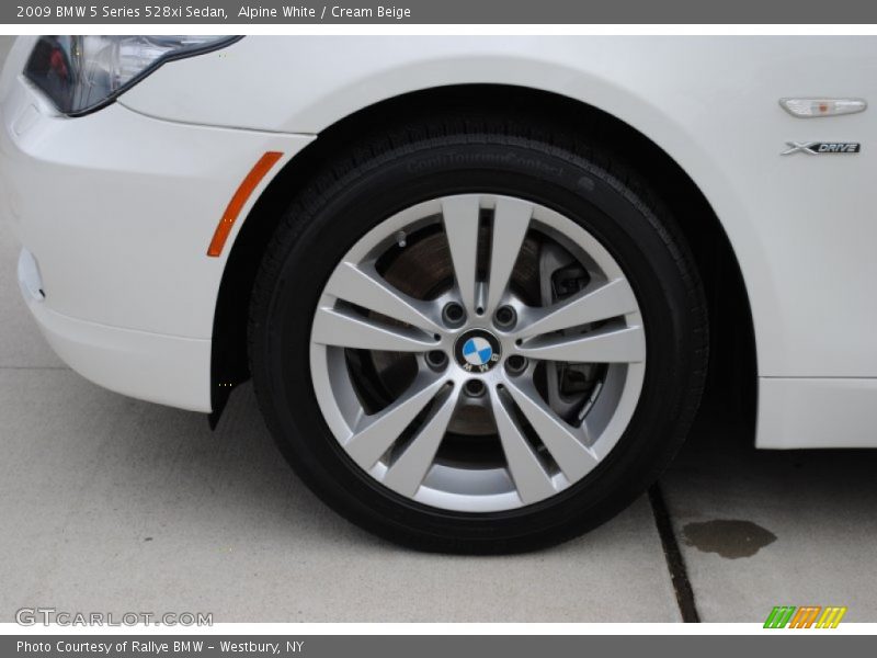 Alpine White / Cream Beige 2009 BMW 5 Series 528xi Sedan