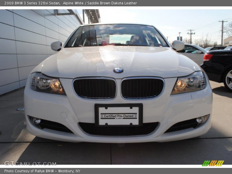 Alpine White / Saddle Brown Dakota Leather 2009 BMW 3 Series 328xi Sedan