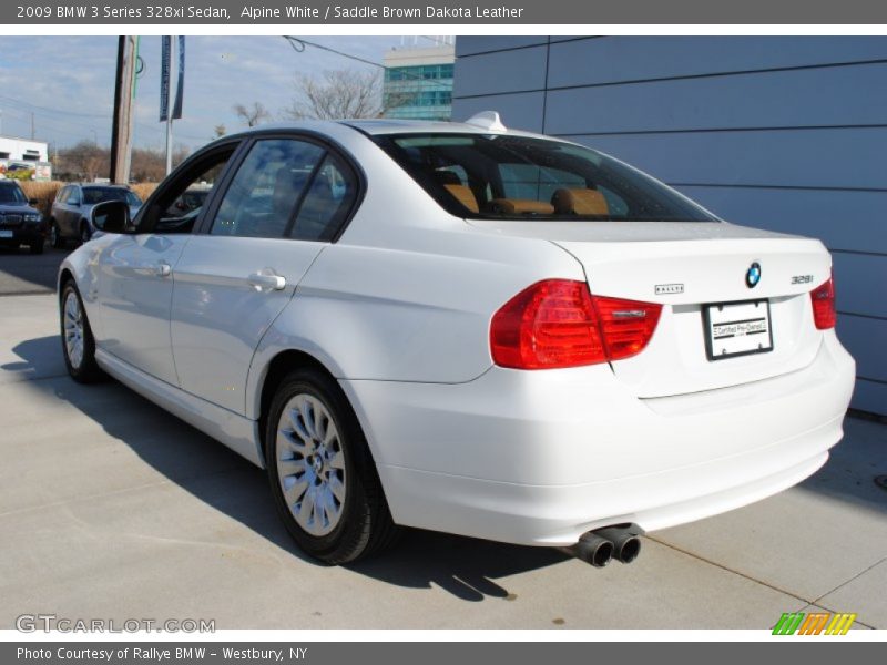 Alpine White / Saddle Brown Dakota Leather 2009 BMW 3 Series 328xi Sedan