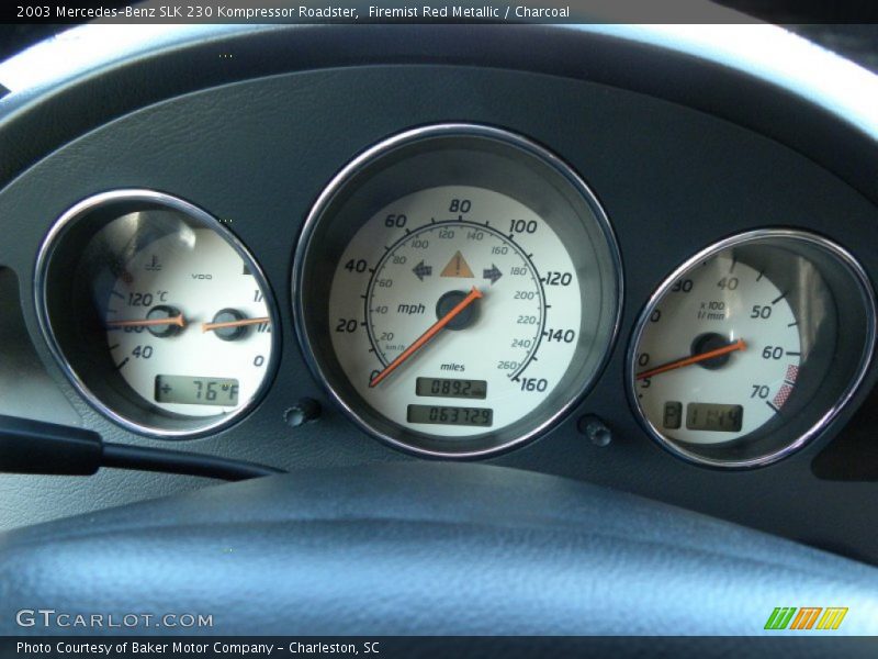 Firemist Red Metallic / Charcoal 2003 Mercedes-Benz SLK 230 Kompressor Roadster