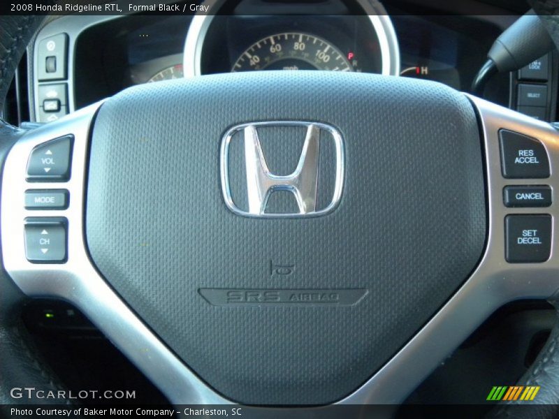Formal Black / Gray 2008 Honda Ridgeline RTL