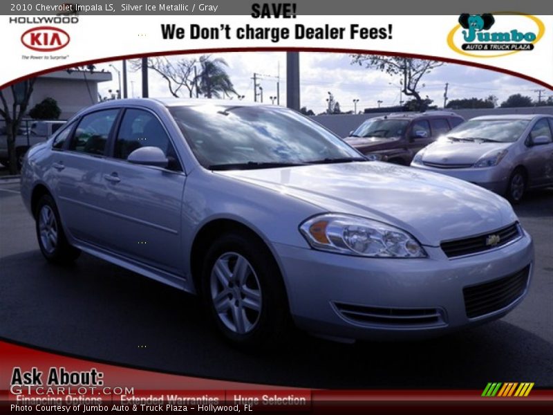 Silver Ice Metallic / Gray 2010 Chevrolet Impala LS