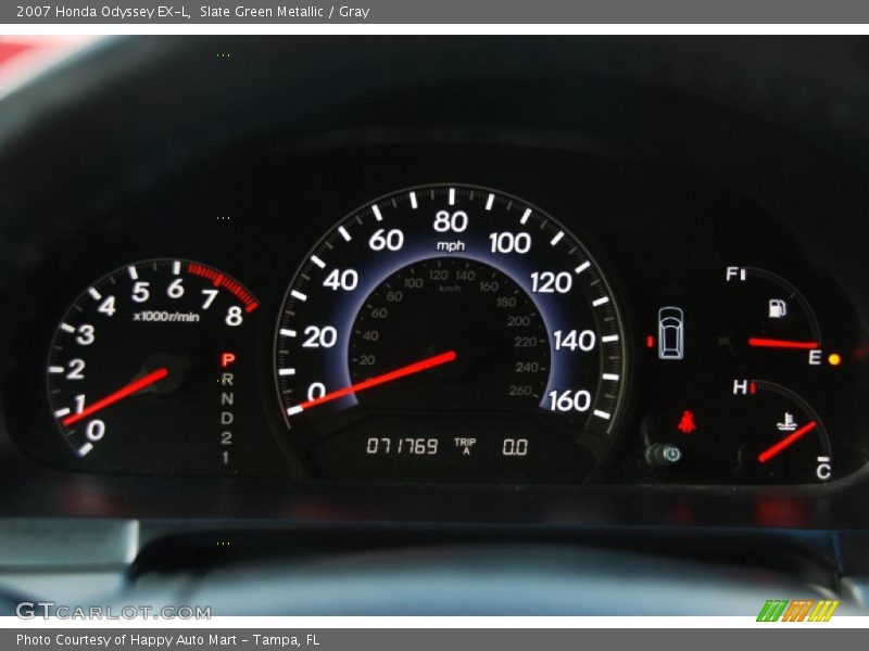 Slate Green Metallic / Gray 2007 Honda Odyssey EX-L