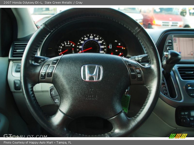 Slate Green Metallic / Gray 2007 Honda Odyssey EX-L