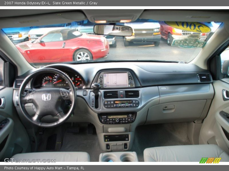 Slate Green Metallic / Gray 2007 Honda Odyssey EX-L
