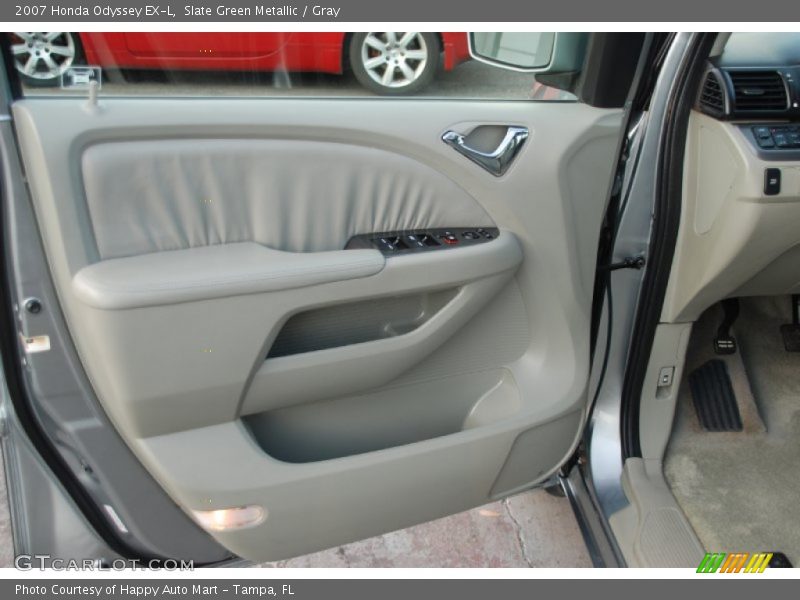 Slate Green Metallic / Gray 2007 Honda Odyssey EX-L