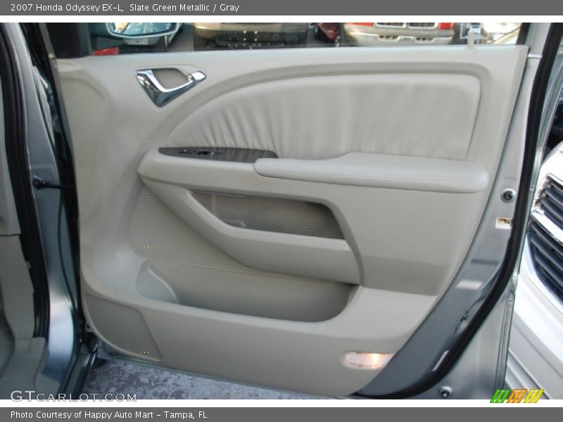 Slate Green Metallic / Gray 2007 Honda Odyssey EX-L