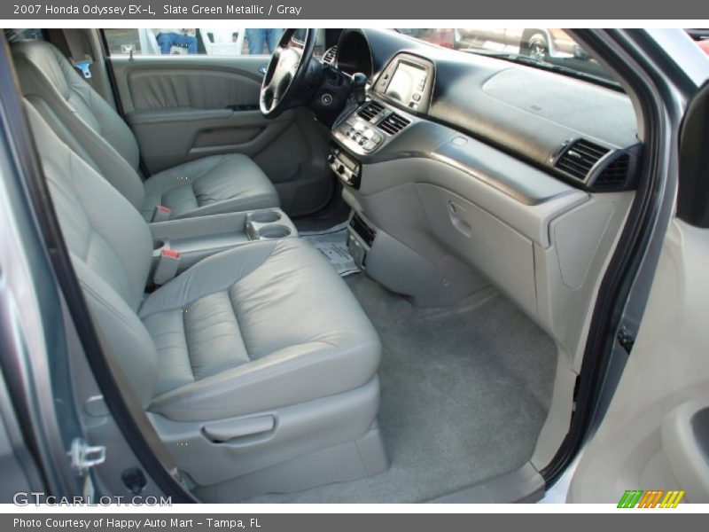 Slate Green Metallic / Gray 2007 Honda Odyssey EX-L