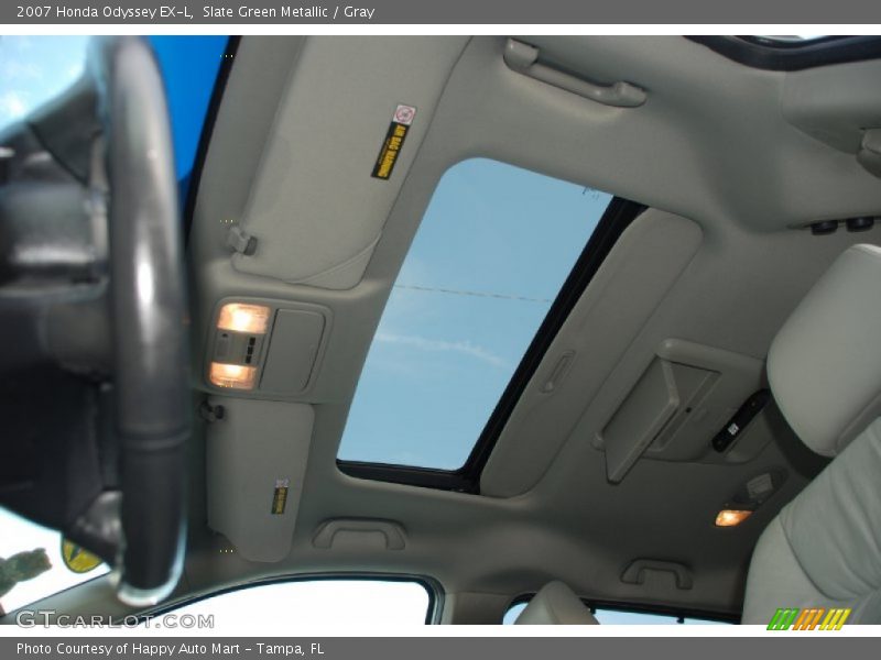 Slate Green Metallic / Gray 2007 Honda Odyssey EX-L
