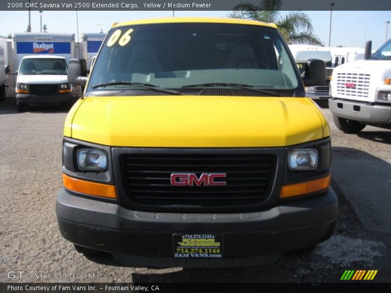 Yellow / Medium Pewter 2006 GMC Savana Van 2500 Extended Cargo