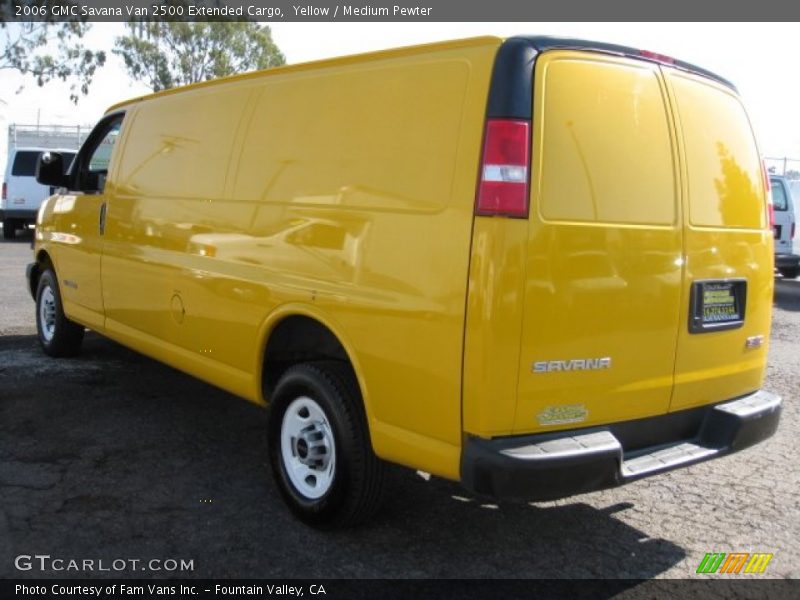 Yellow / Medium Pewter 2006 GMC Savana Van 2500 Extended Cargo