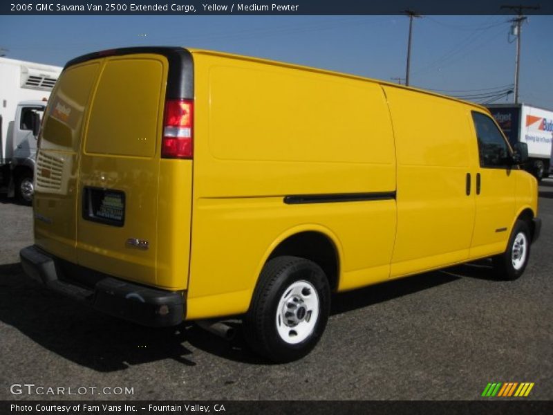 Yellow / Medium Pewter 2006 GMC Savana Van 2500 Extended Cargo