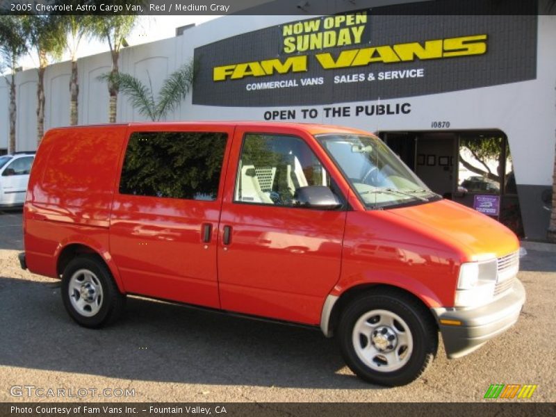 Red / Medium Gray 2005 Chevrolet Astro Cargo Van